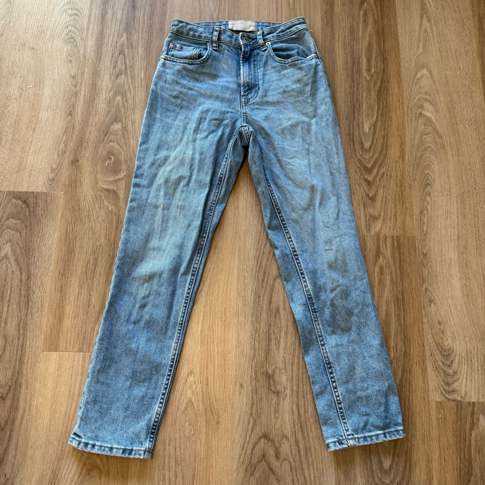 Everlane Light Wash Straight Leg Crop Denim